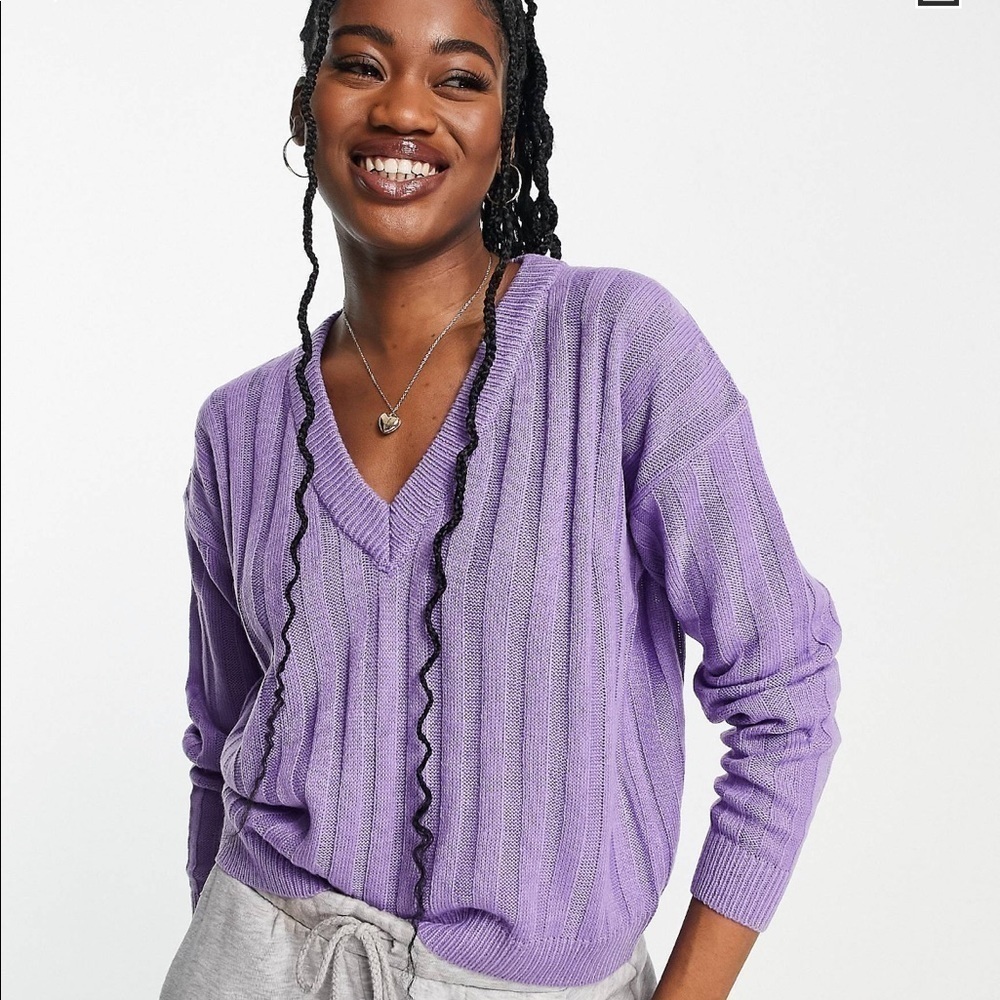 Brave soul ribbed Kansas v neck sweater - New with tag